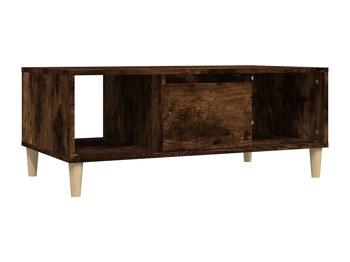 Table basse Chêne fumé 90x50x36,5 cm Bois d'ingénierie