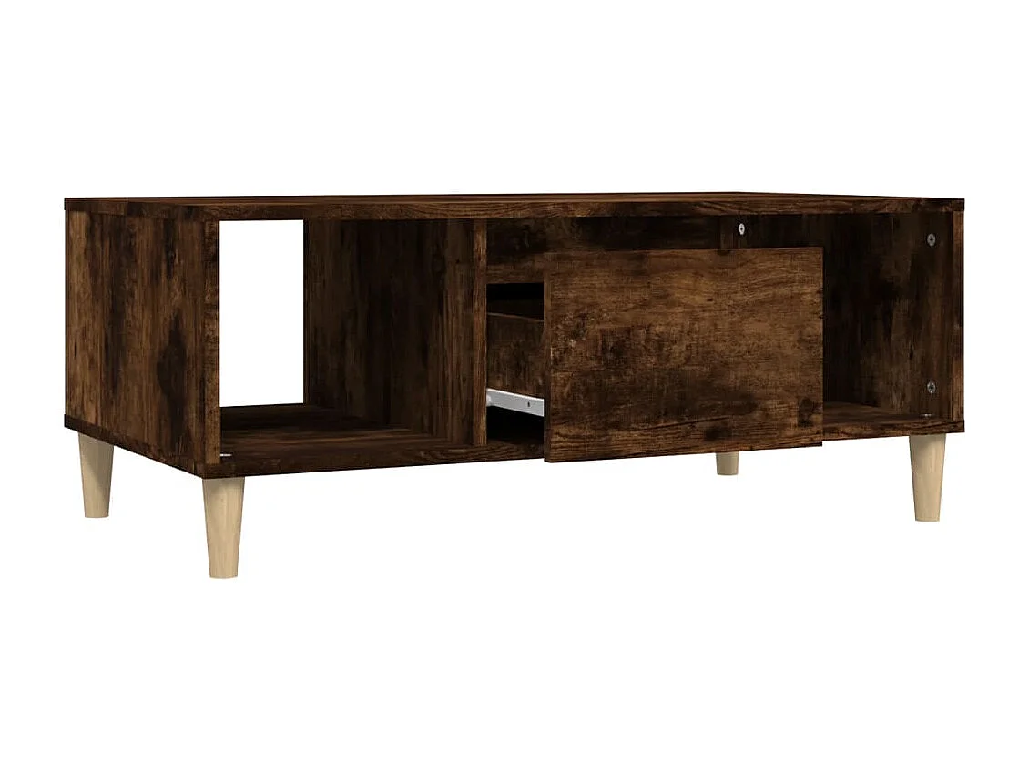 Table basse Chêne fumé 90x50x36,5 cm Bois d'ingénierie