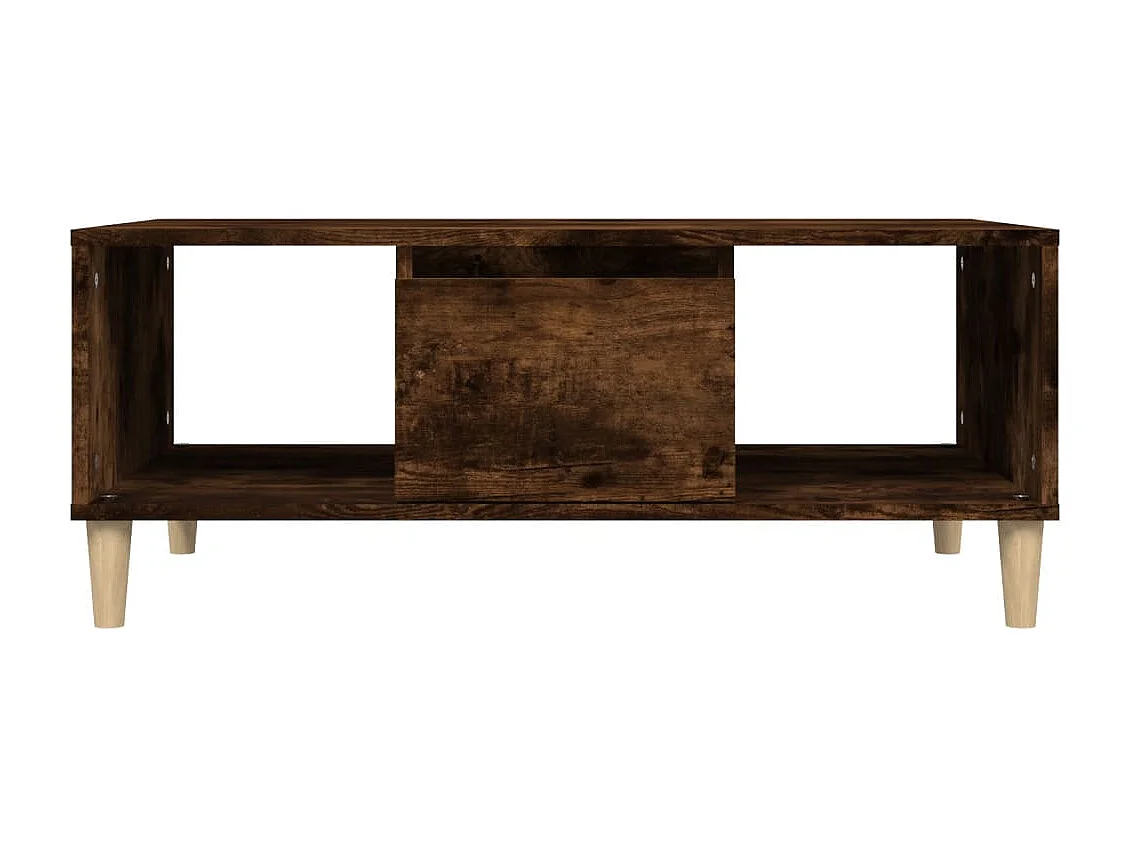 Table basse Chêne fumé 90x50x36,5 cm Bois d'ingénierie
