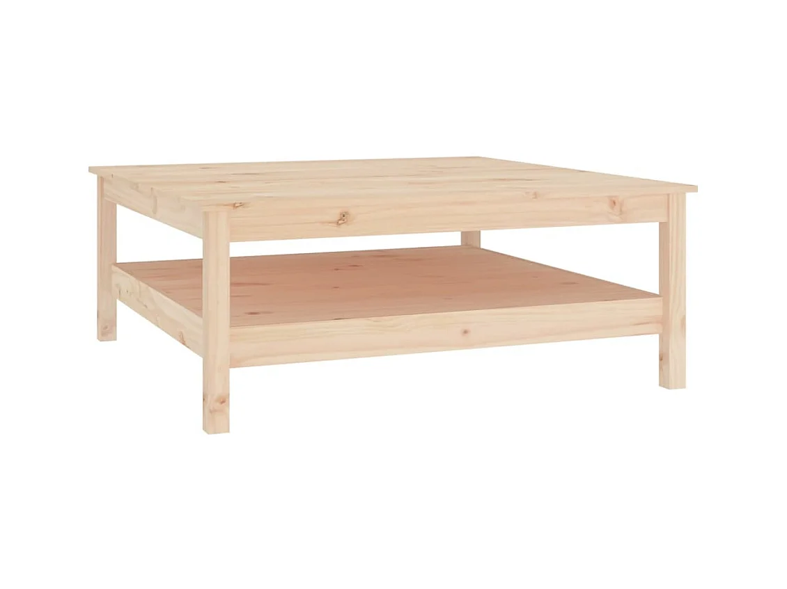 Table basse 100x100x40 cm Bois massif de pin