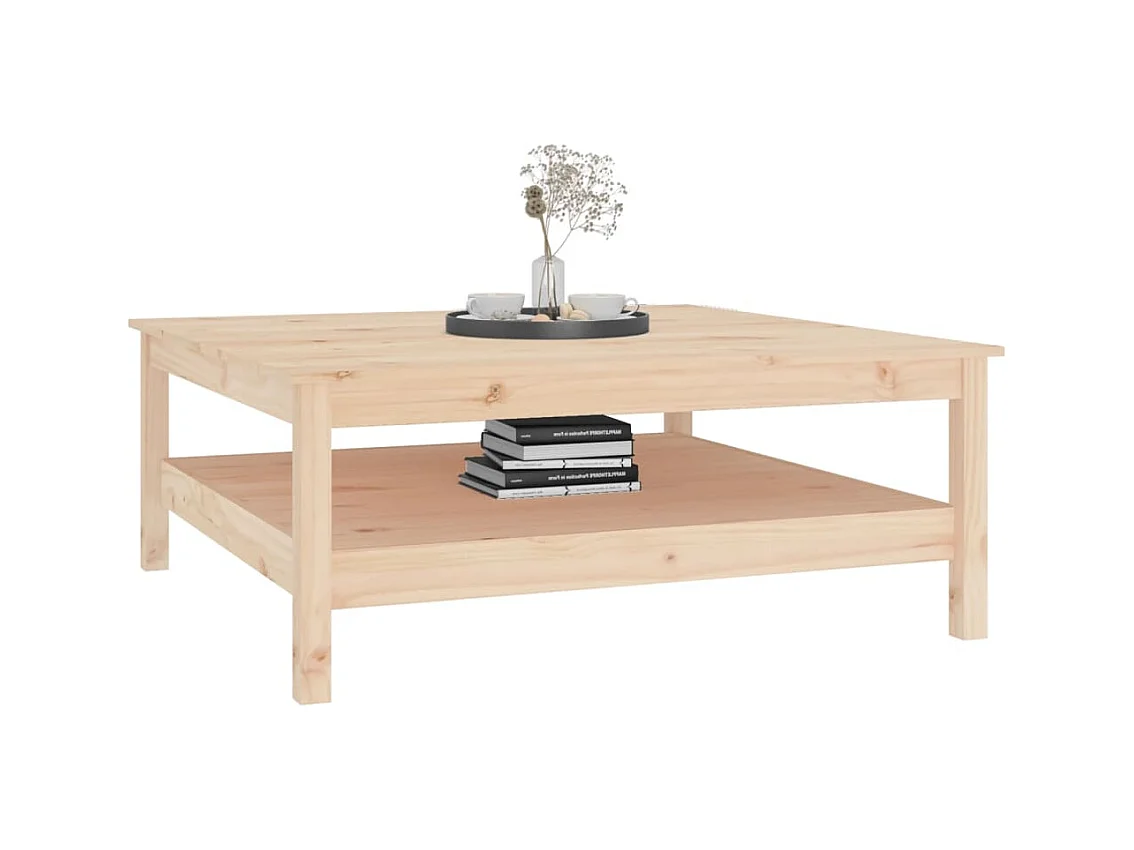 Table basse 100x100x40 cm Bois massif de pin