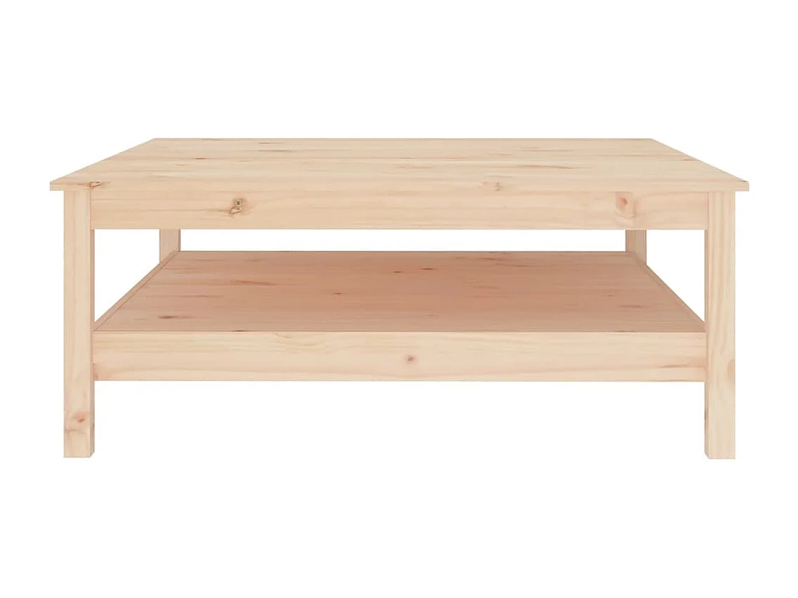 Table basse 100x100x40 cm Bois massif de pin