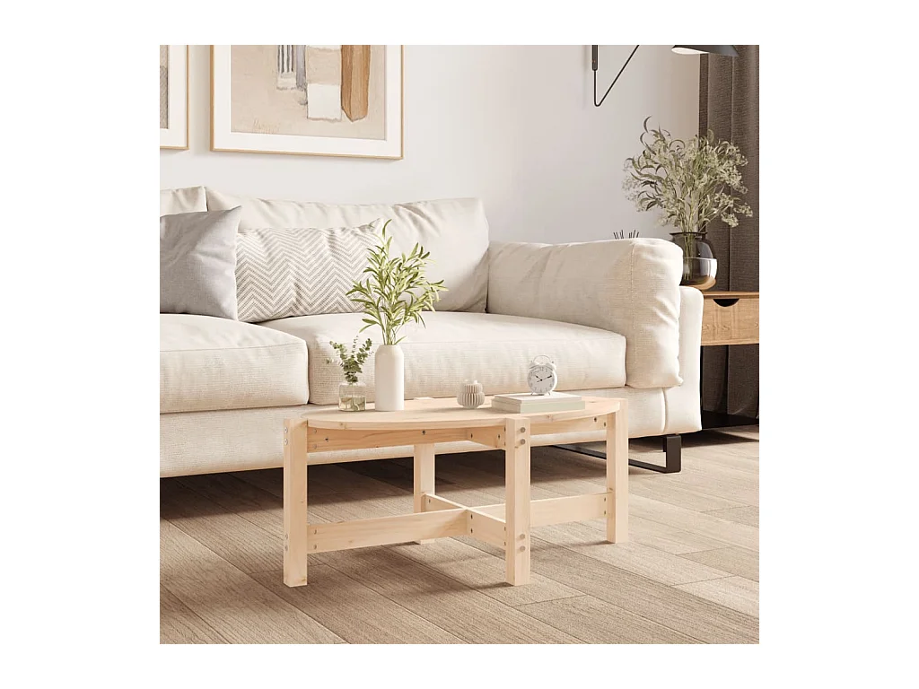 Table basse 87x48x35 cm Bois massif de pin