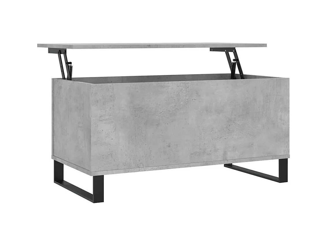 Table basse Gris béton 90x44,5x45 cm Bois d'ingénierie