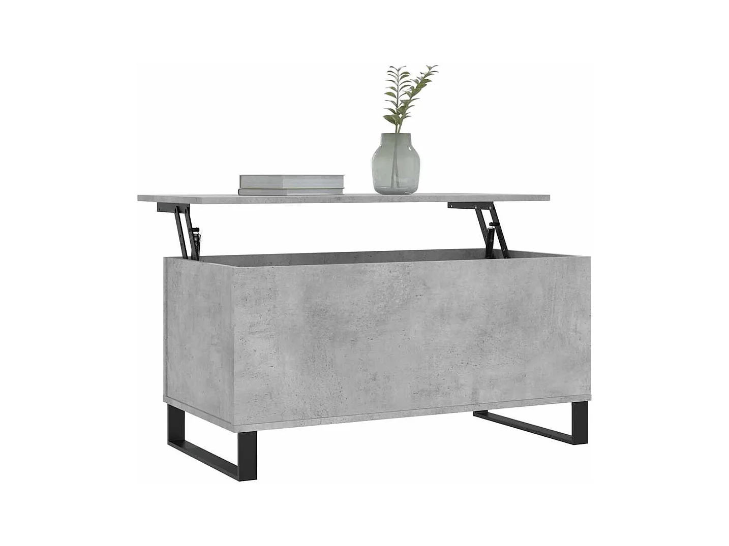 Table basse Gris béton 90x44,5x45 cm Bois d'ingénierie