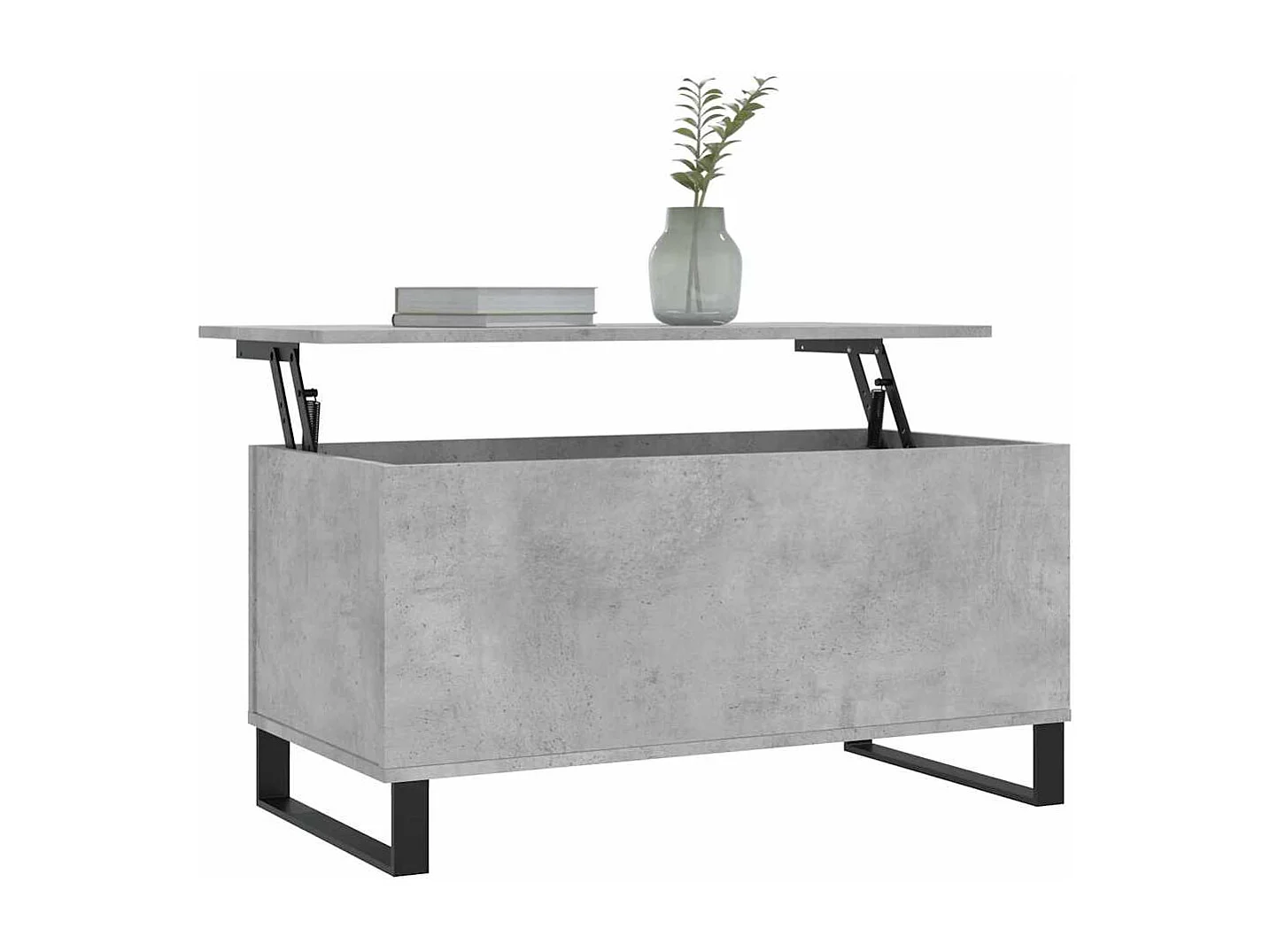 Table basse Gris béton 90x44,5x45 cm Bois d'ingénierie