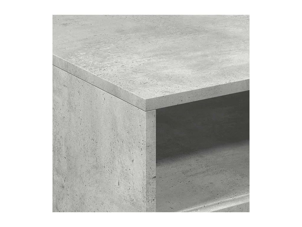 Salontafel met ledverlichting, betongrijs, 50x49x40 cm