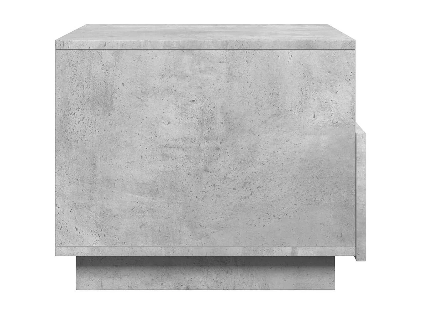 Tavolino con luci LED, grigio cemento, 50x49x40 cm