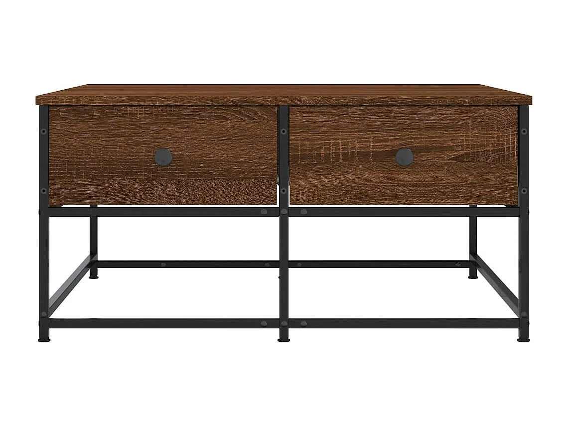 Salontafel bruin eiken 80x80x40 cm bewerkt hout