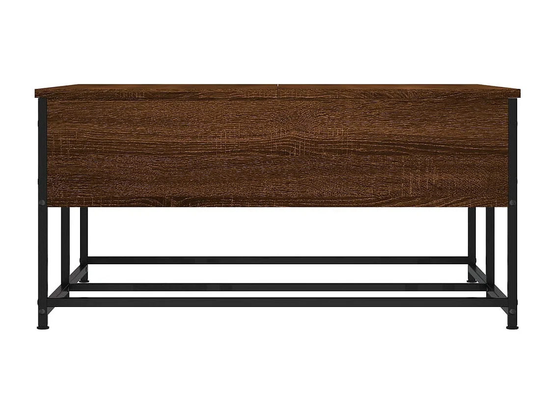 Salontafel bruin eiken 80x80x40 cm bewerkt hout