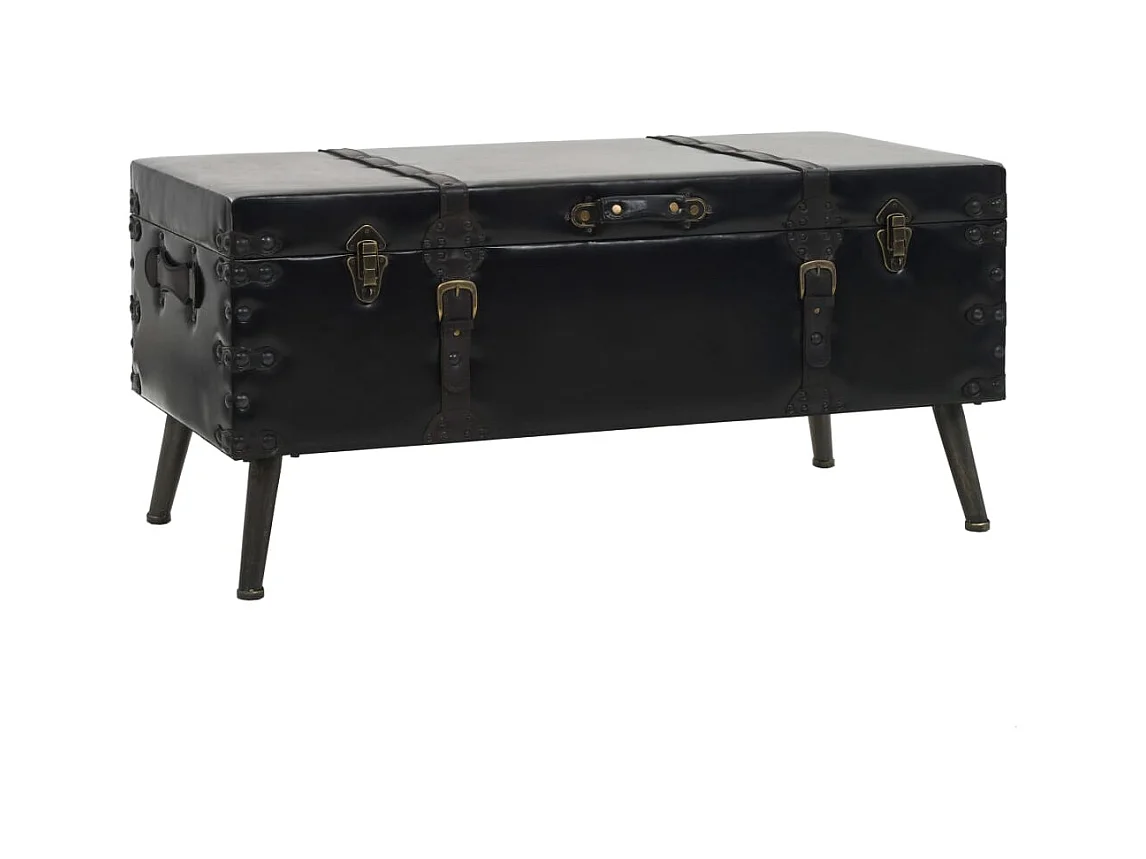 Table basse MDF et acier 102x51x48 cm