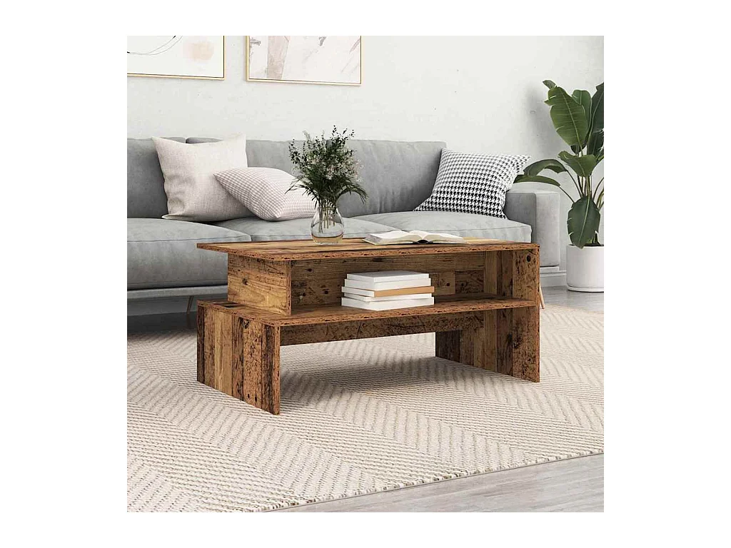 Table basse Vieux bois 90 x 55 x 42.5 cm Bois d'ingénierie