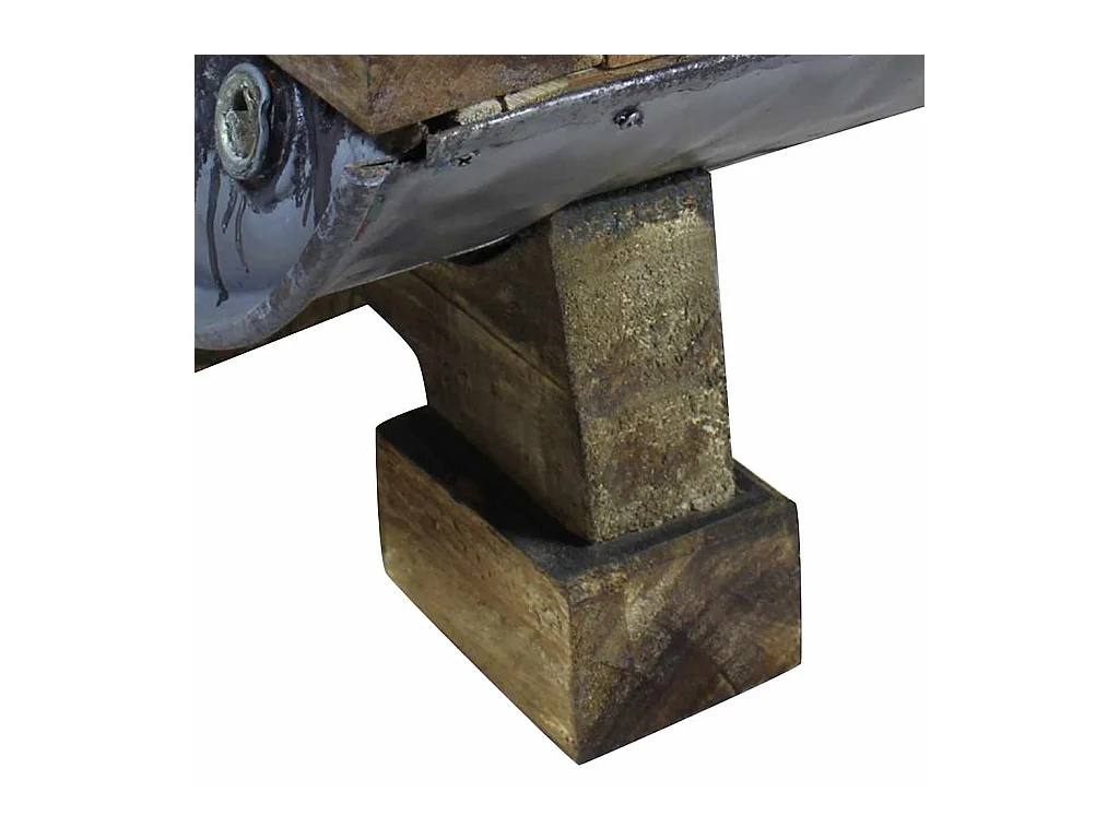 Table basse bois de récupération mélangé 90x50x35 cm