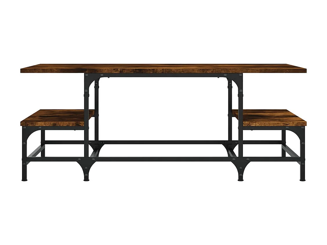 Table basse chêne fumé 100x50,5x40 cm bois d'ingénierie