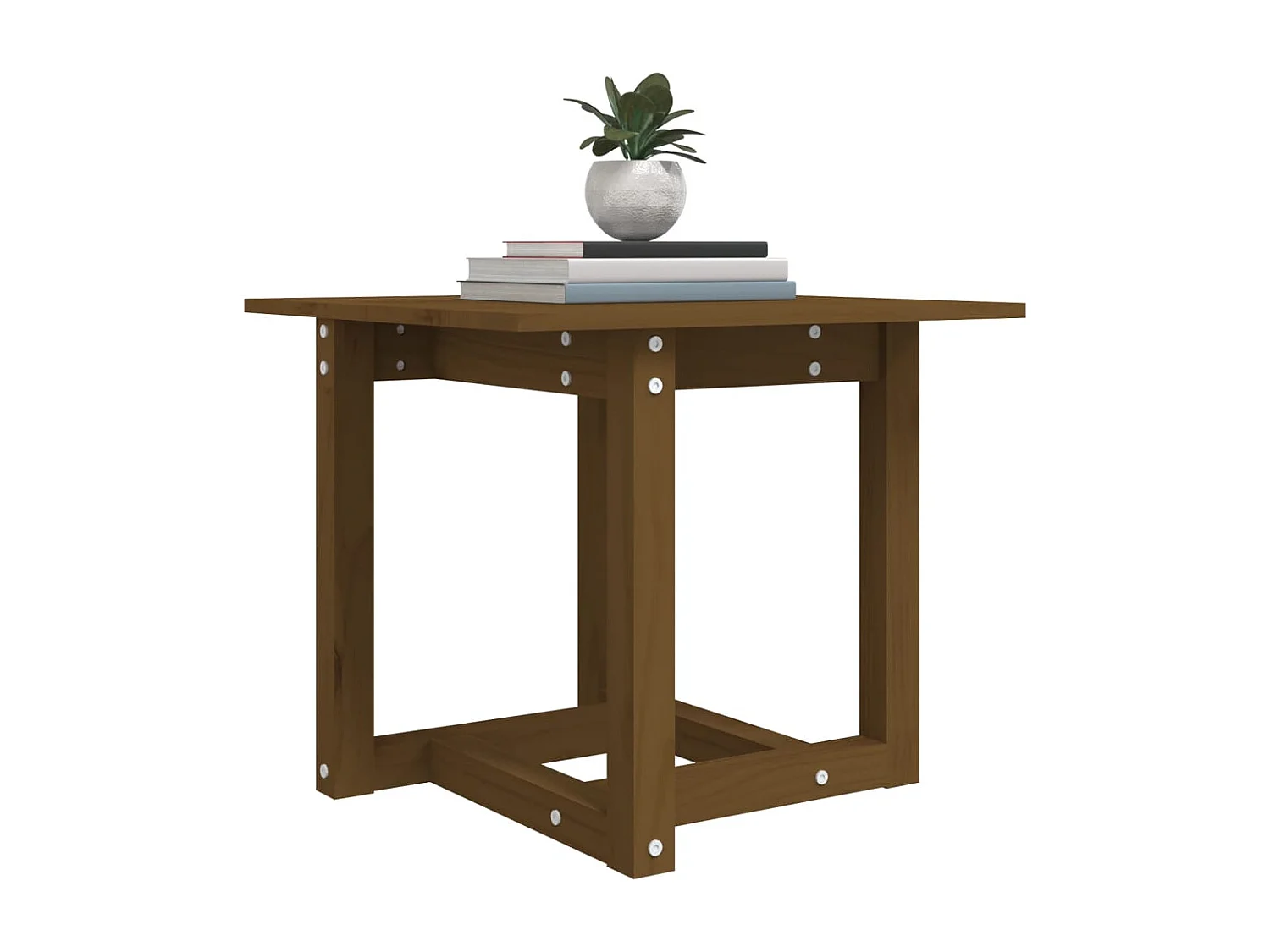 Table basse Marron miel 50x50x45 cm Bois massif de pin