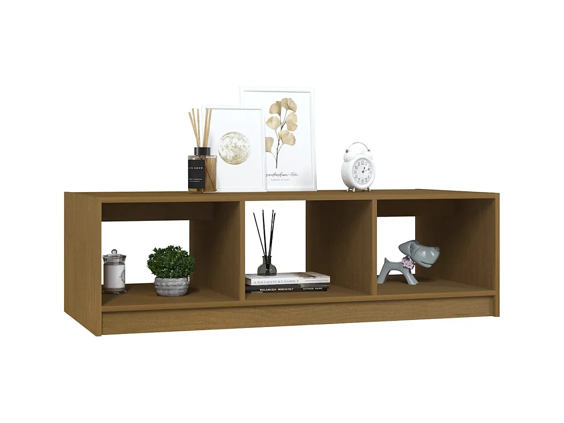 Honingbruine salontafel 110x50x34 cm massief grenenhout