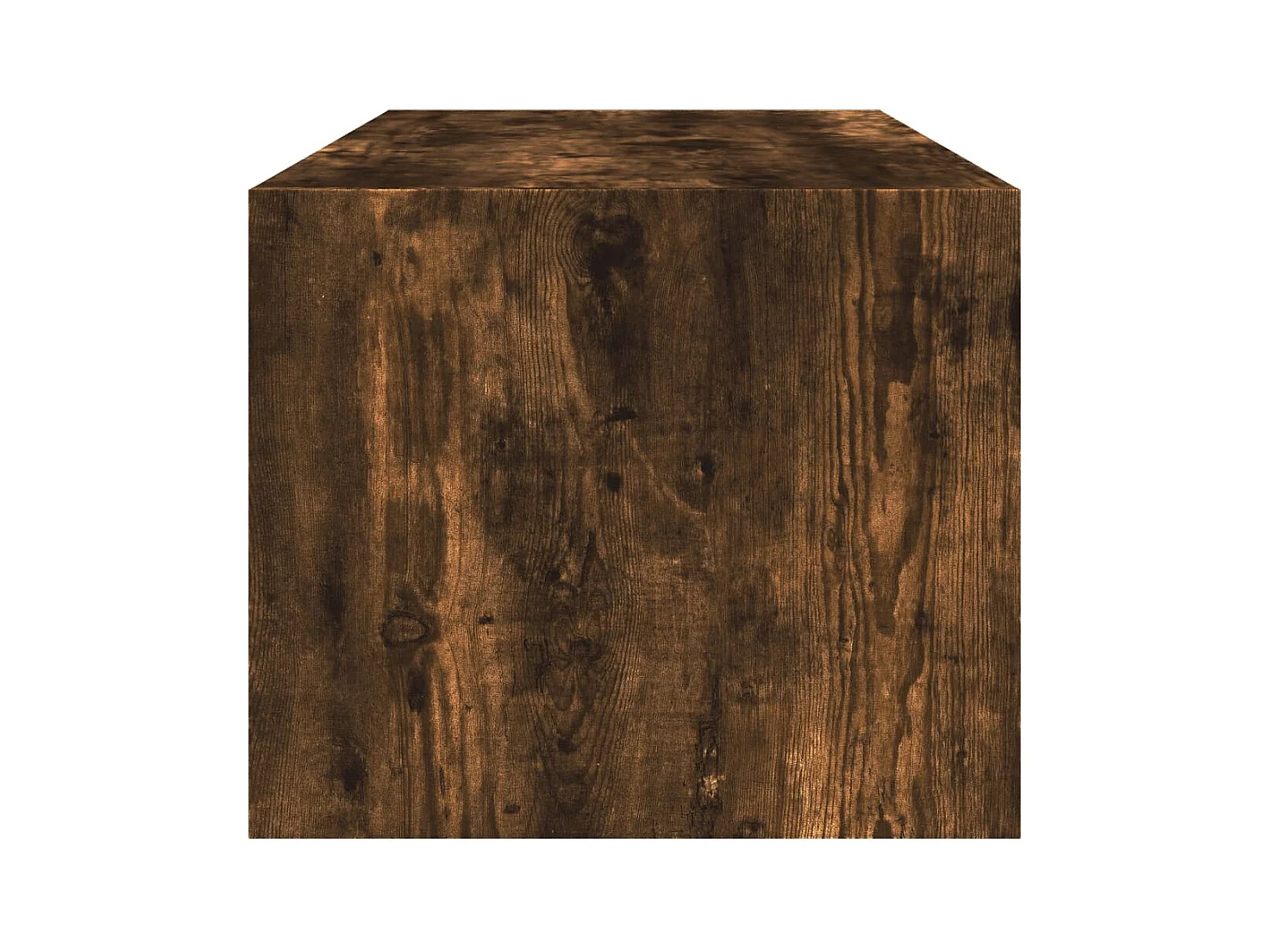 Table basse avec portes en verre chêne fumé 102x50x42 cm