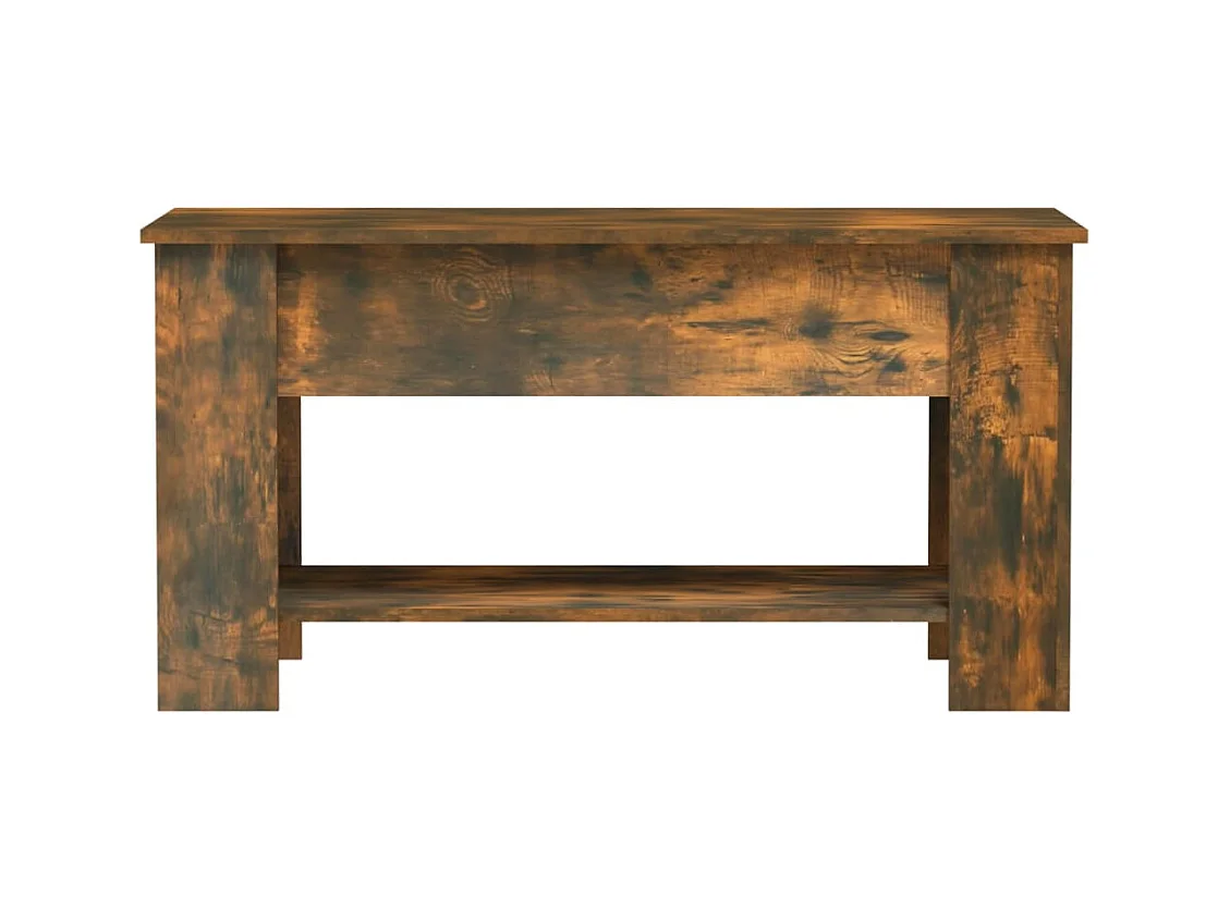 Mesa de centro de roble ahumado 101x49x52 cm Madera de ingeniería