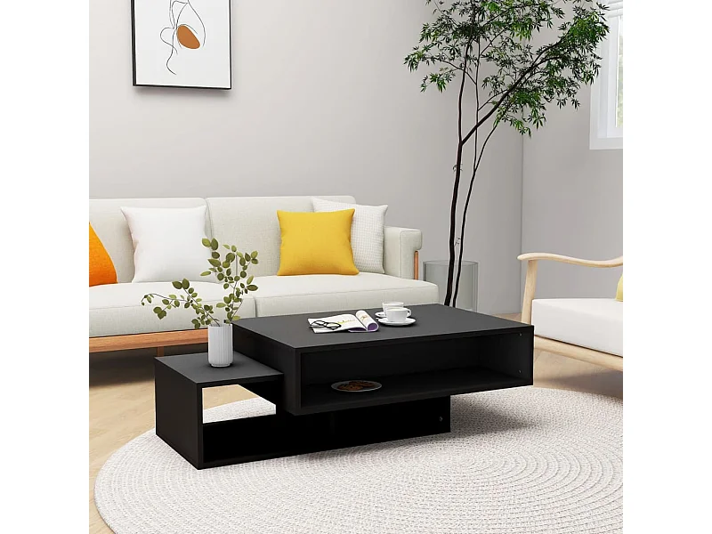 Tavolino Nero 105x55x32 cm Legno ingegnerizzato