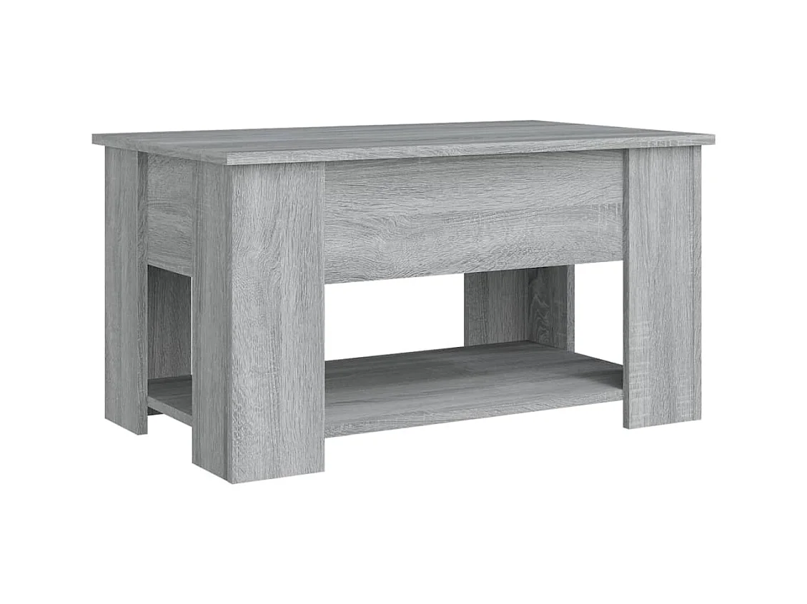 Tavolino Sonoma grigio 79x49x41 cm Legno ingegnerizzato