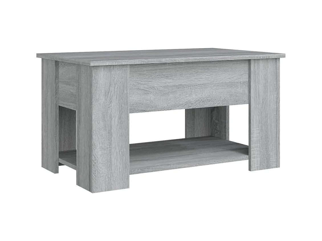 Tavolino Sonoma grigio 79x49x41 cm Legno ingegnerizzato