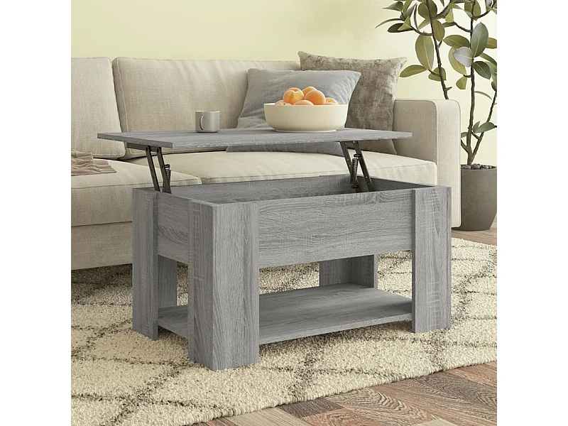 Mesa de centro Sonoma gris 79x49x41 cm Madera de ingeniería