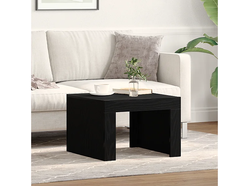 Table basse Chêne noir 50 x 50 x 35 cm Bois d'ingénierie
