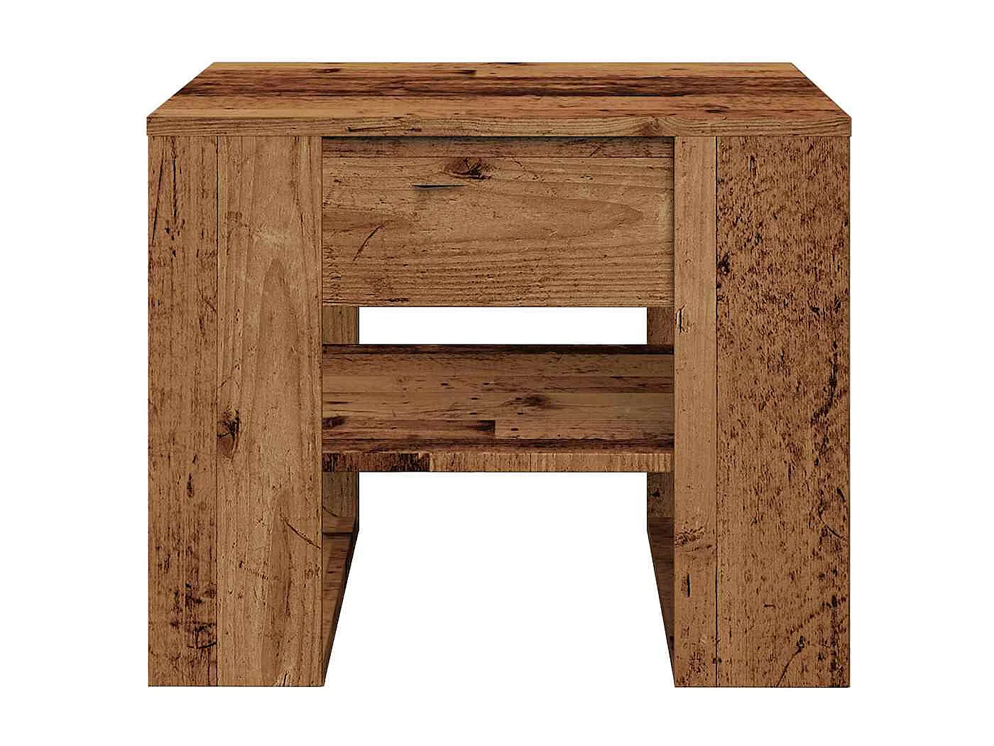 Mesa de centro madera vieja 55,5x55x45 cm madera de ingeniería