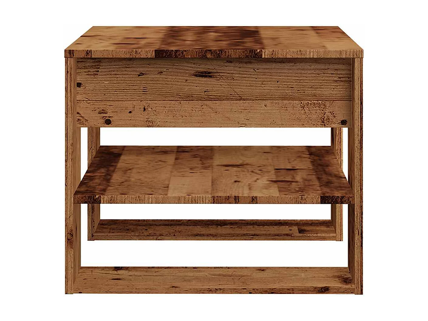 Mesa de centro madera vieja 55,5x55x45 cm madera de ingeniería