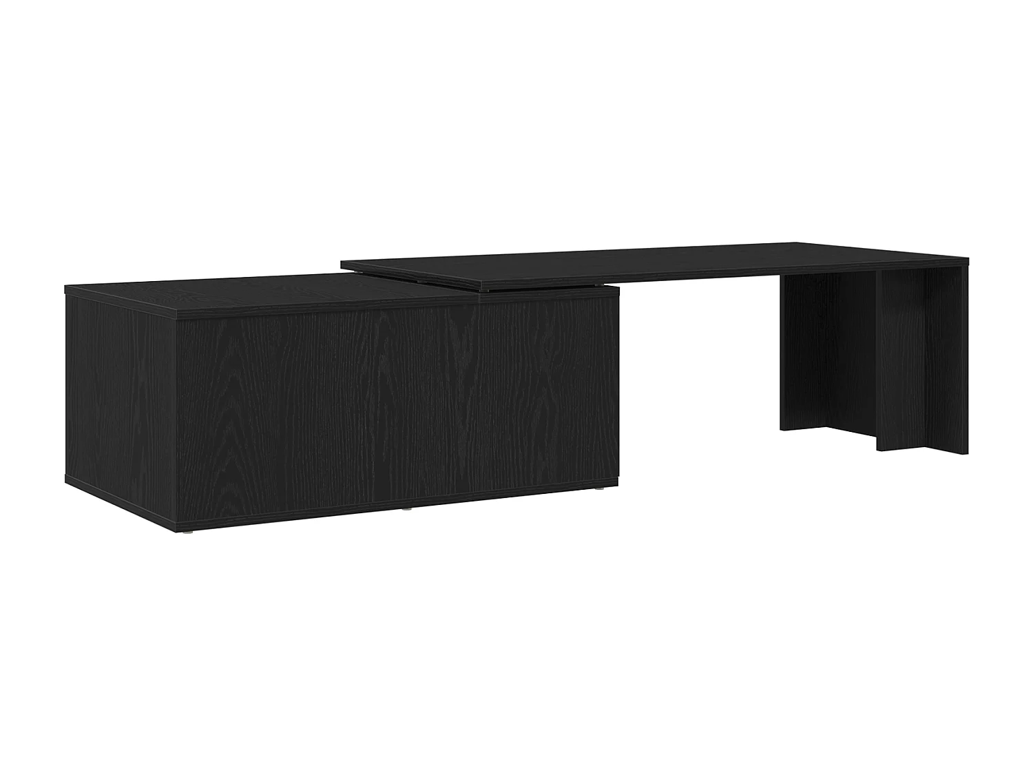 Table basse en chêne noir 150x50x35 cm en bois composite
