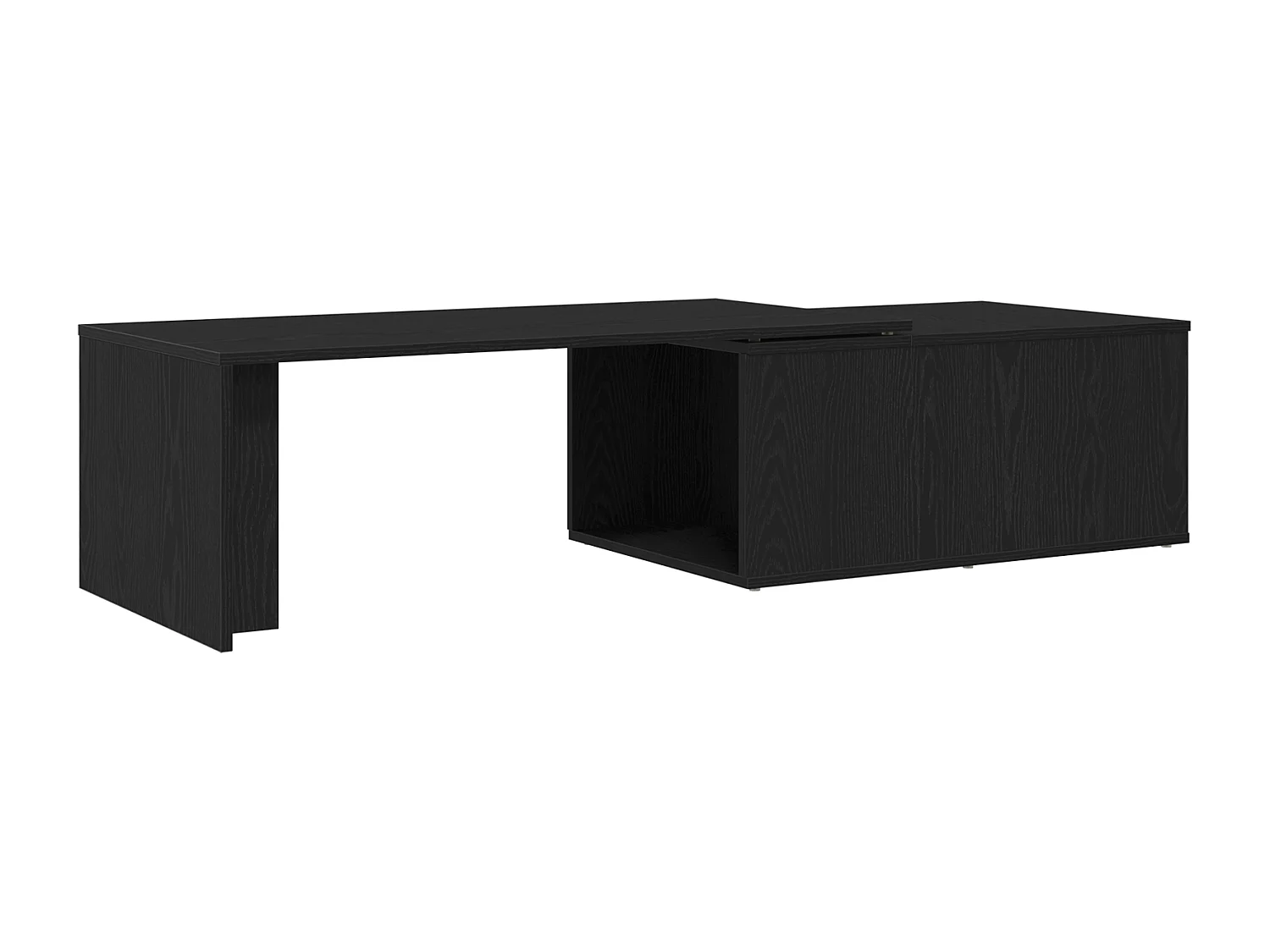 Table basse en chêne noir 150x50x35 cm en bois composite