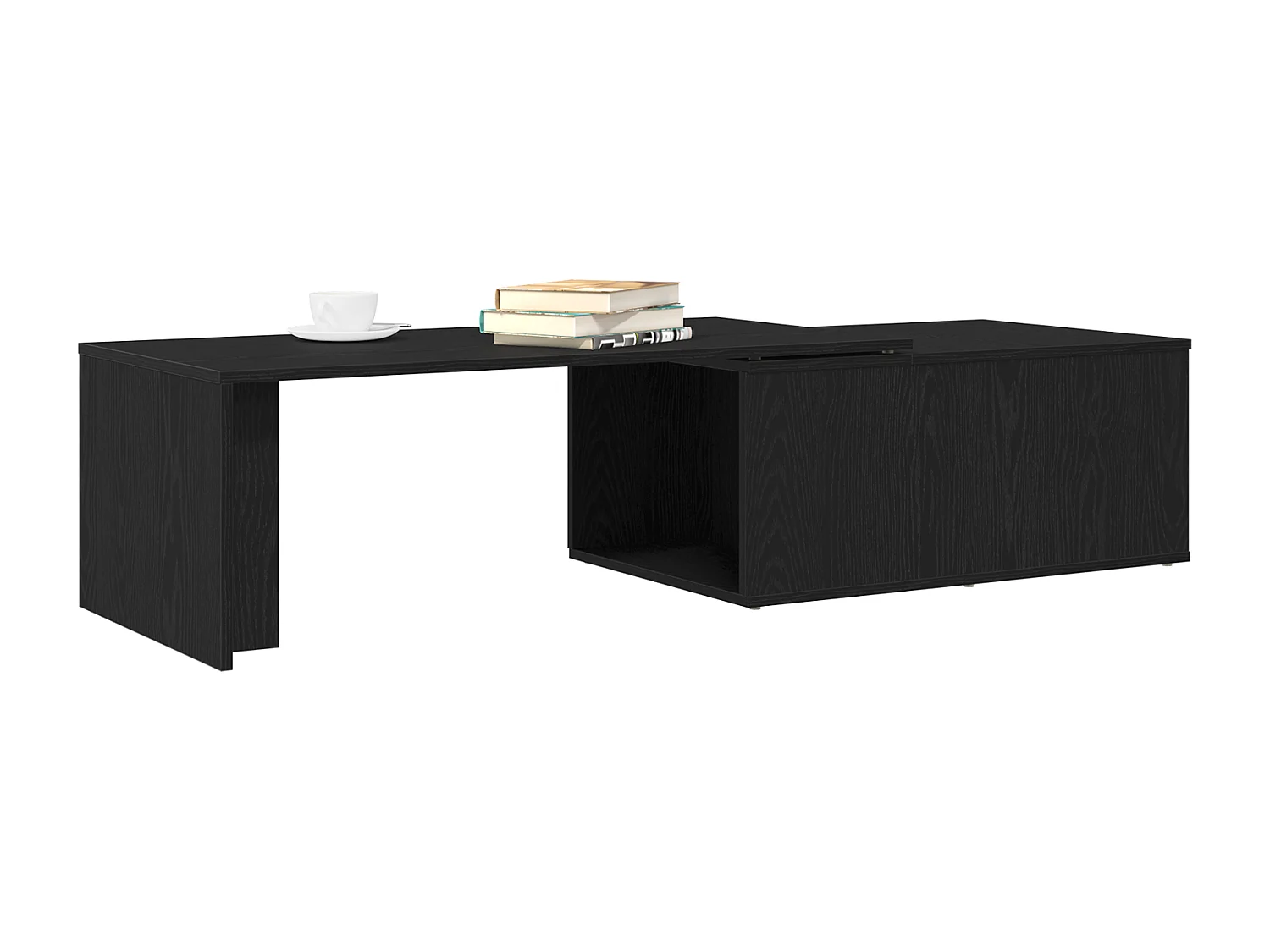 Table basse en chêne noir 150x50x35 cm en bois composite