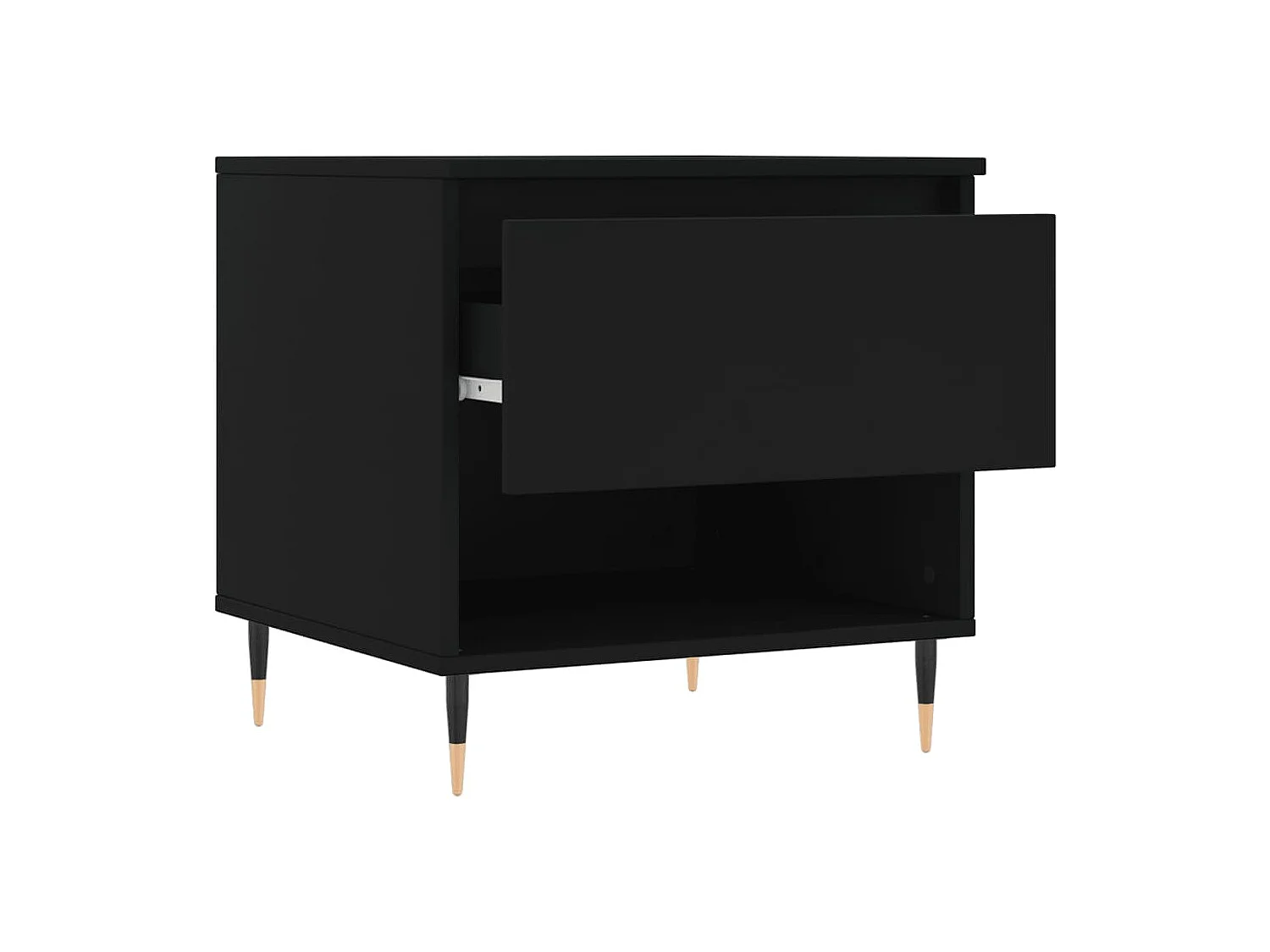 Table basse noir 50x46x50 cm bois d’ingénierie