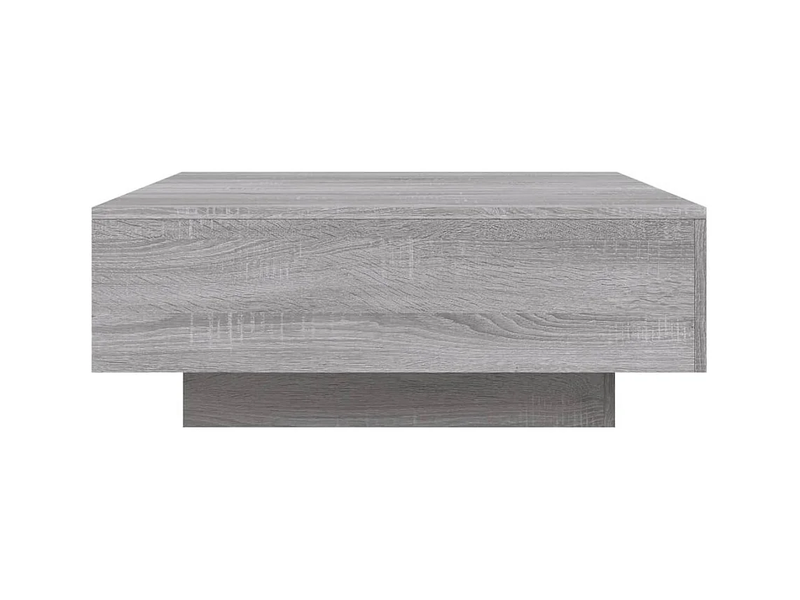 Tavolino Sonoma grigio 80x80x31 cm in legno ingegnerizzato