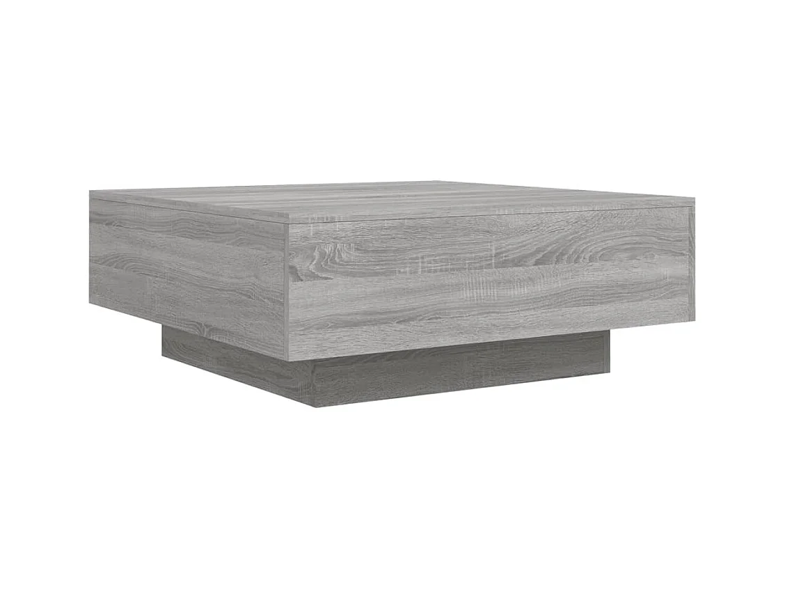 Tavolino Sonoma grigio 80x80x31 cm in legno ingegnerizzato