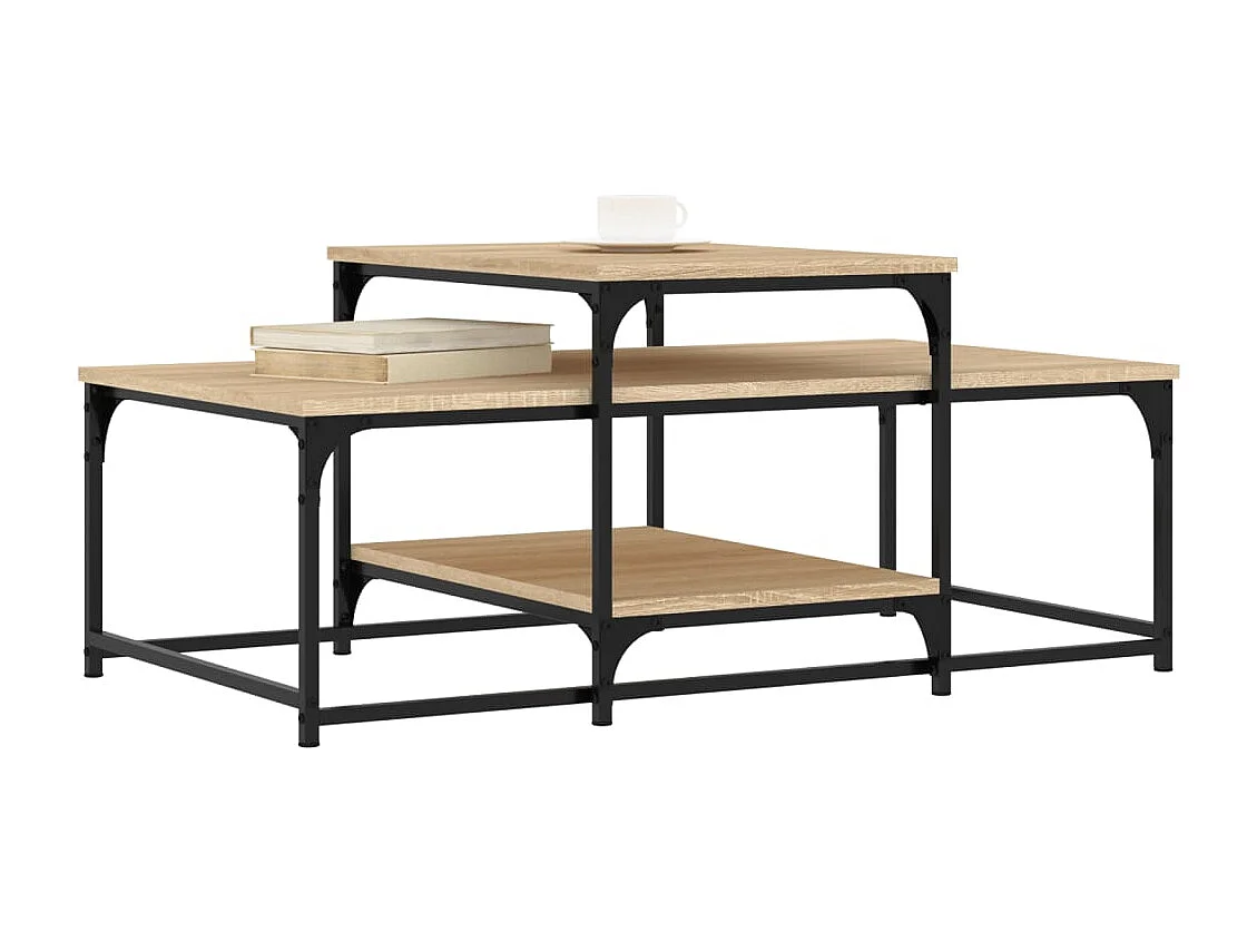 Table basse chêne sonoma 102x60x45 cm bois d'ingénierie