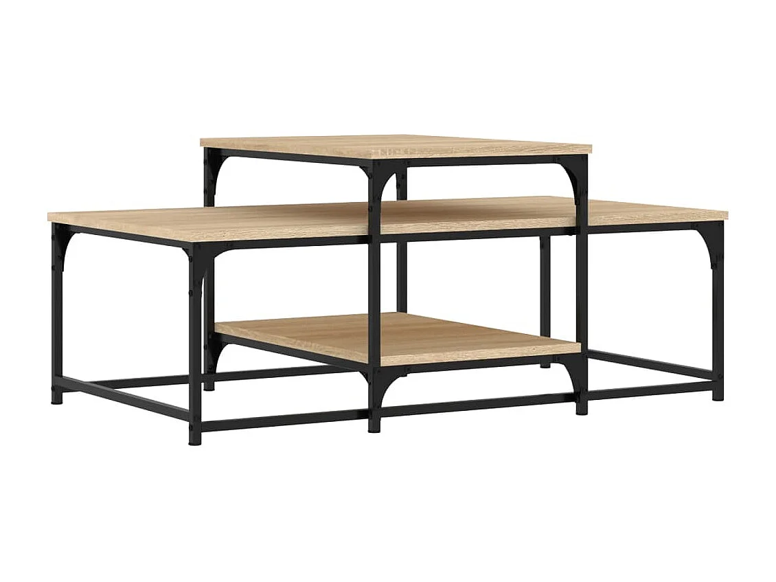 Table basse chêne sonoma 102x60x45 cm bois d'ingénierie