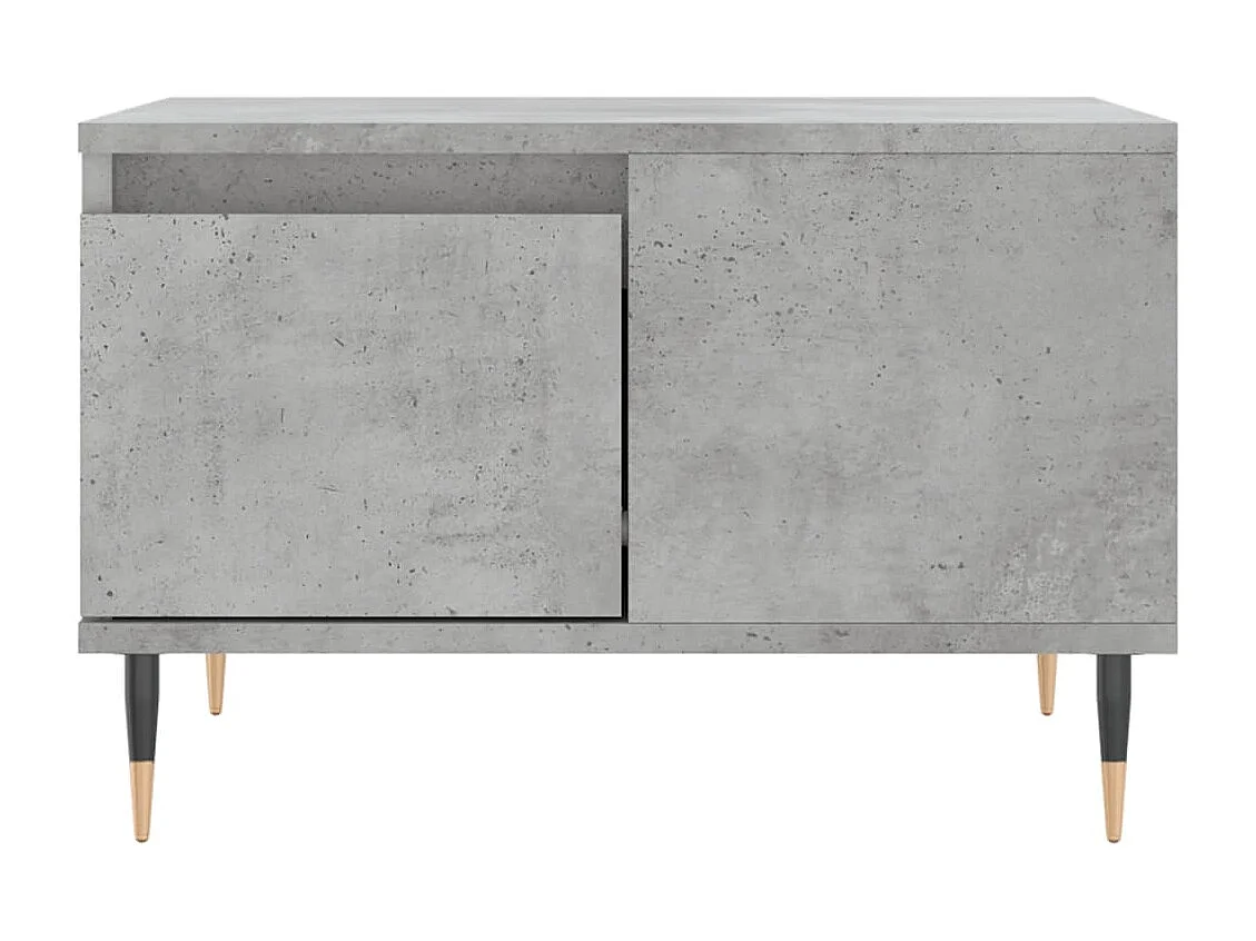Betongrijze salontafel 55x55x36,5 cm bewerkt hout