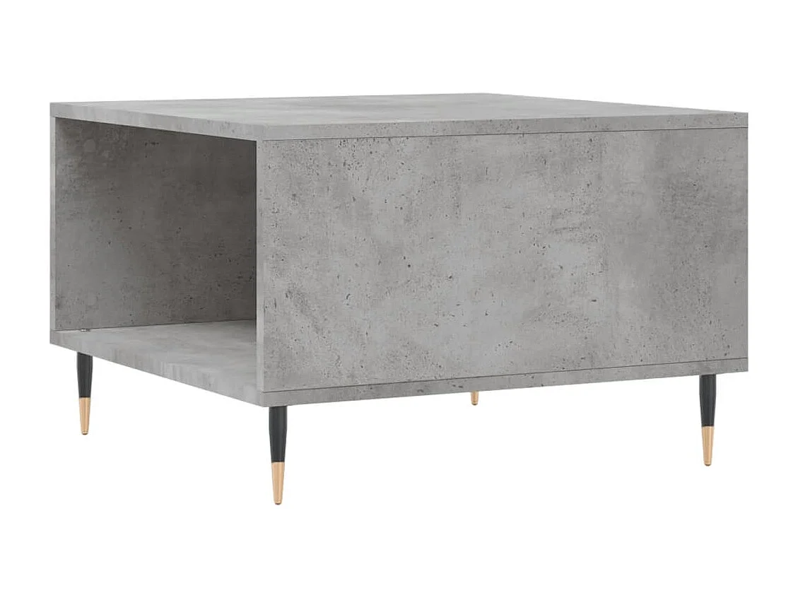 Mesa de centro gris hormigón 55x55x36,5 cm madera de ingeniería