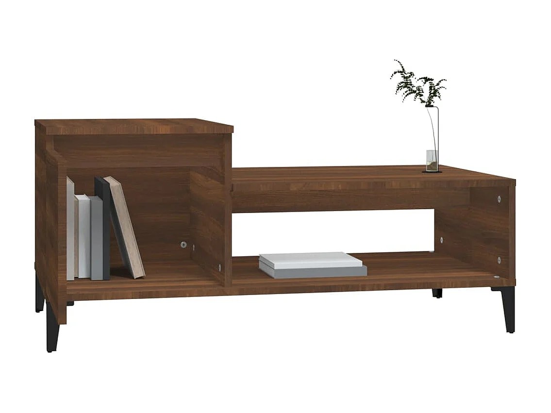 Table basse Chêne marron 100x50x45 cm Bois d'ingénierie