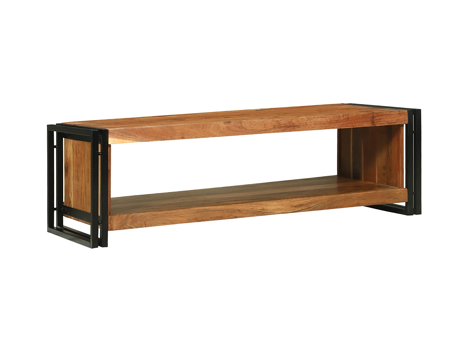 Table basse 120x50x38 cm en bois massif d'acacia
