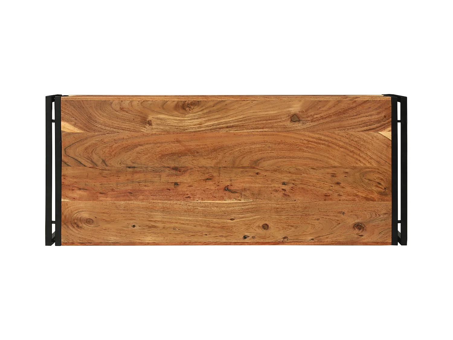 Table basse 120x50x38 cm en bois massif d'acacia