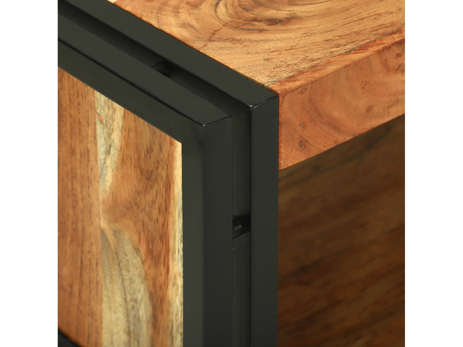 Table basse 120x50x38 cm en bois massif d'acacia