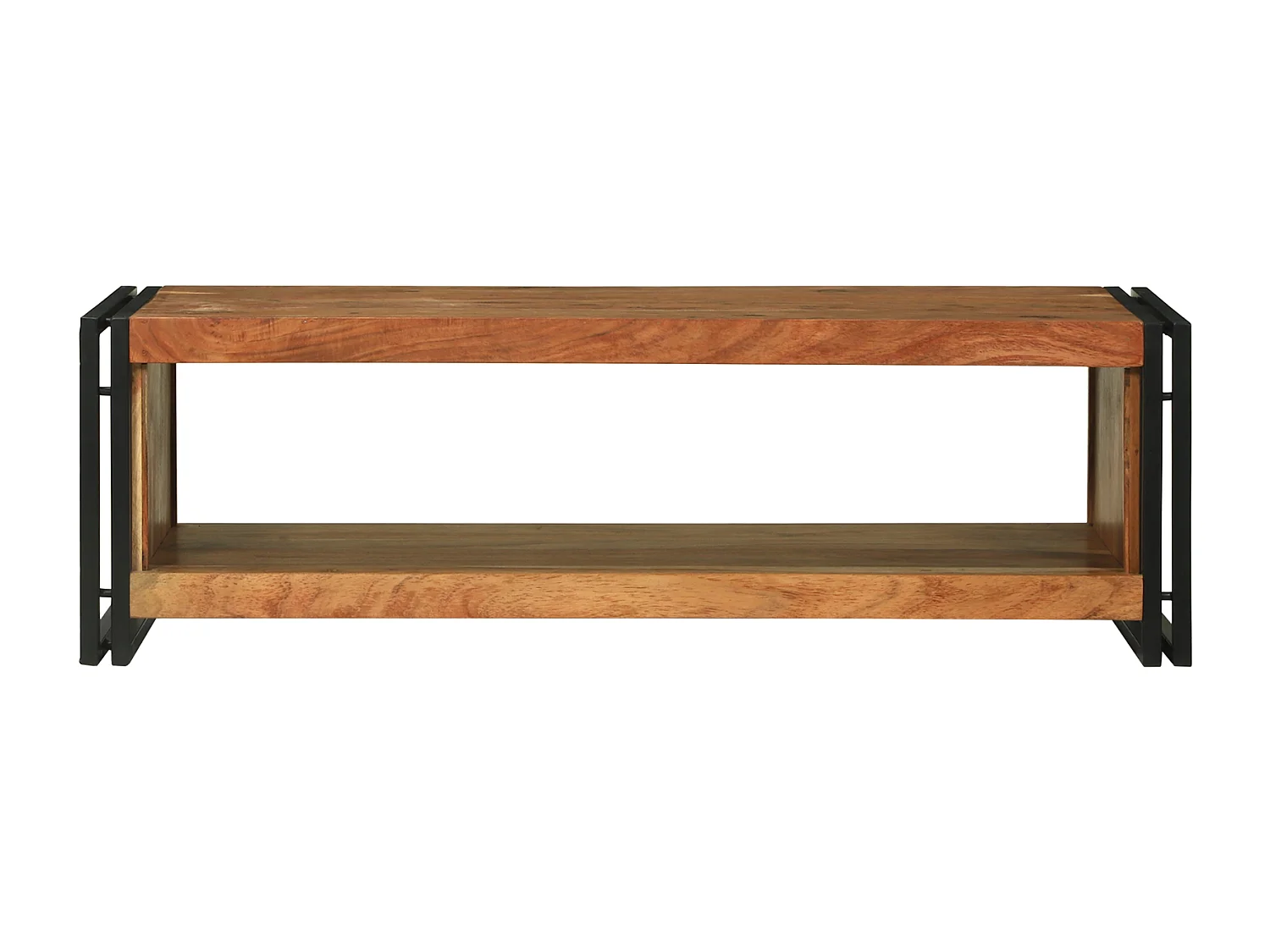 Table basse 120x50x38 cm en bois massif d'acacia