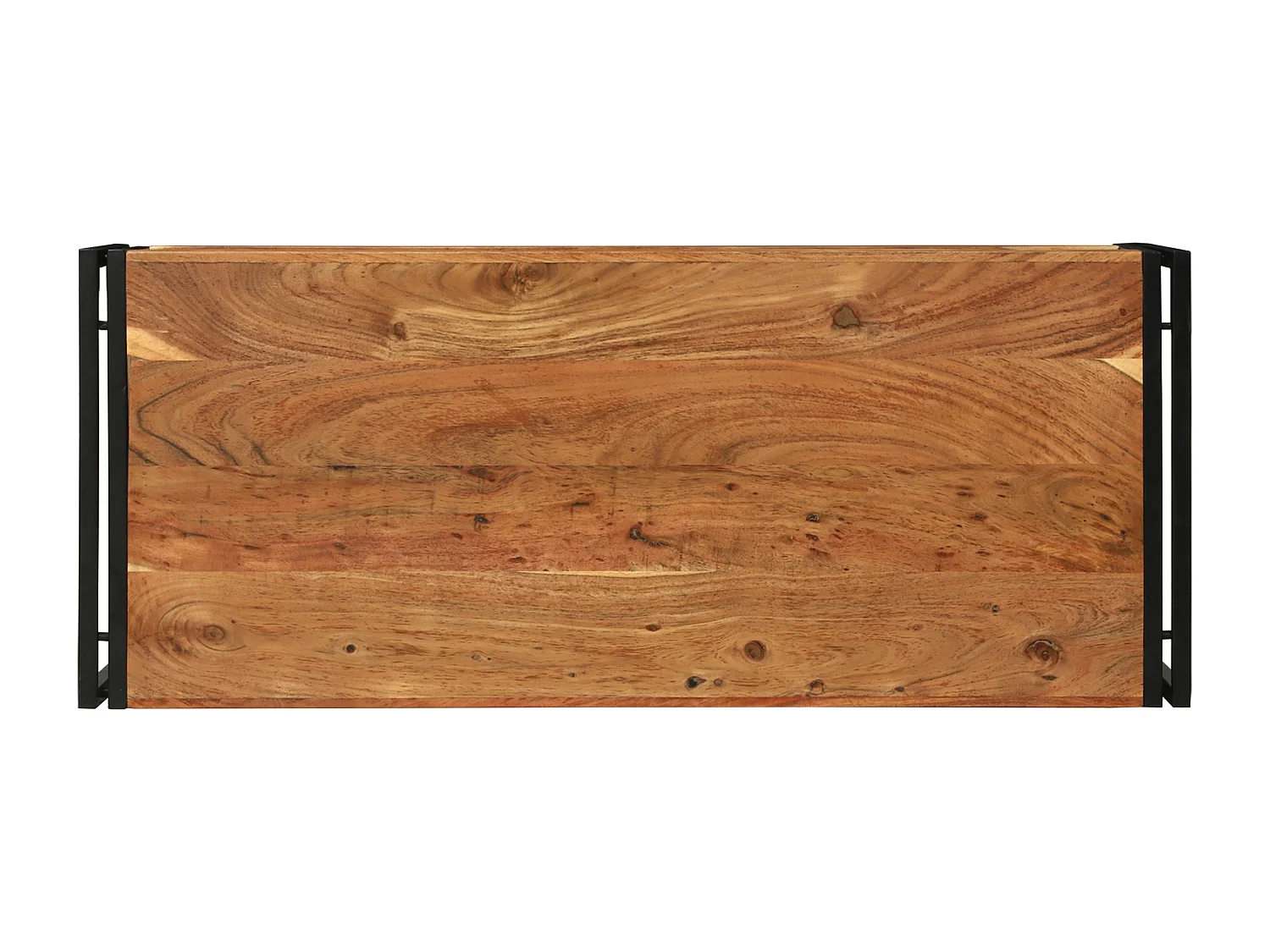 Table basse 120x50x38 cm en bois massif d'acacia
