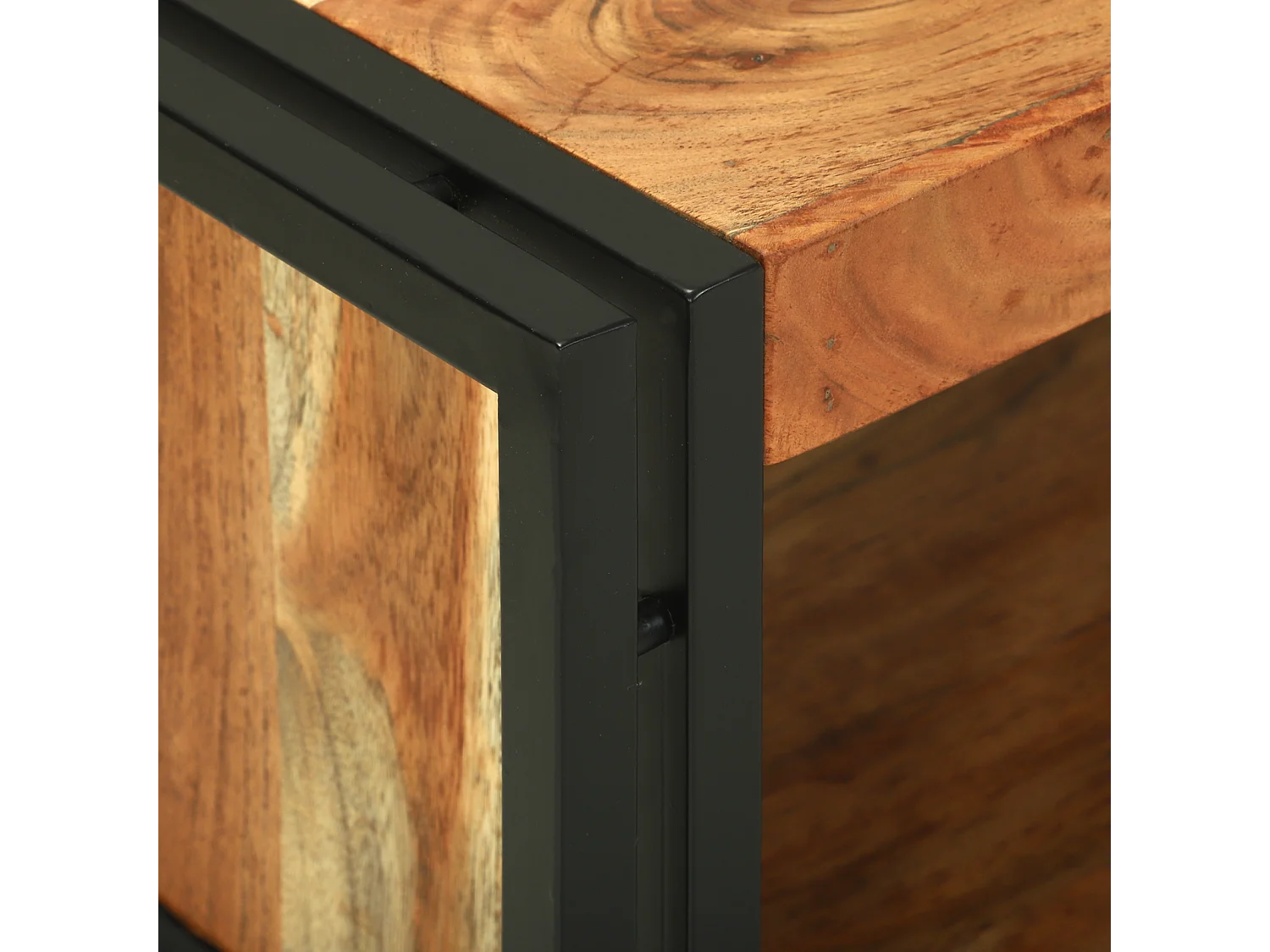 Table basse 120x50x38 cm en bois massif d'acacia