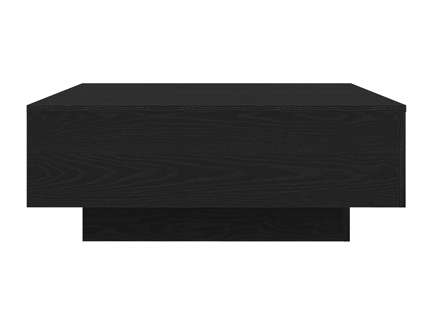 Table basse avec lumières LED Chêne noir 80x80x31 cm