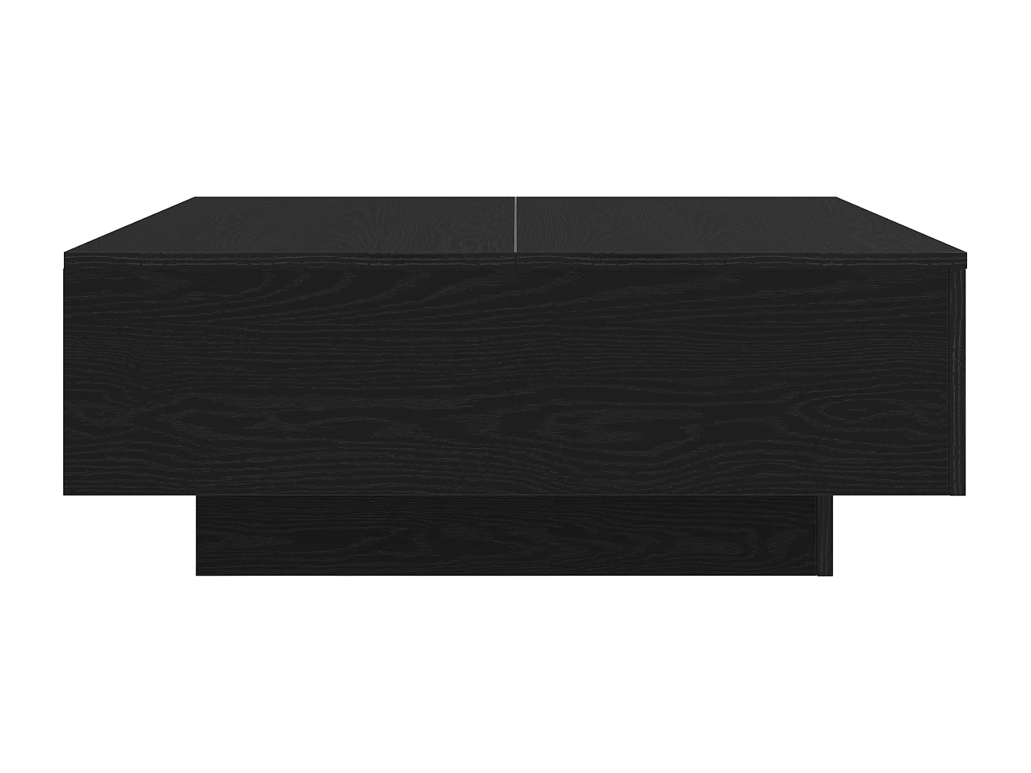 Table basse avec lumières LED Chêne noir 80x80x31 cm