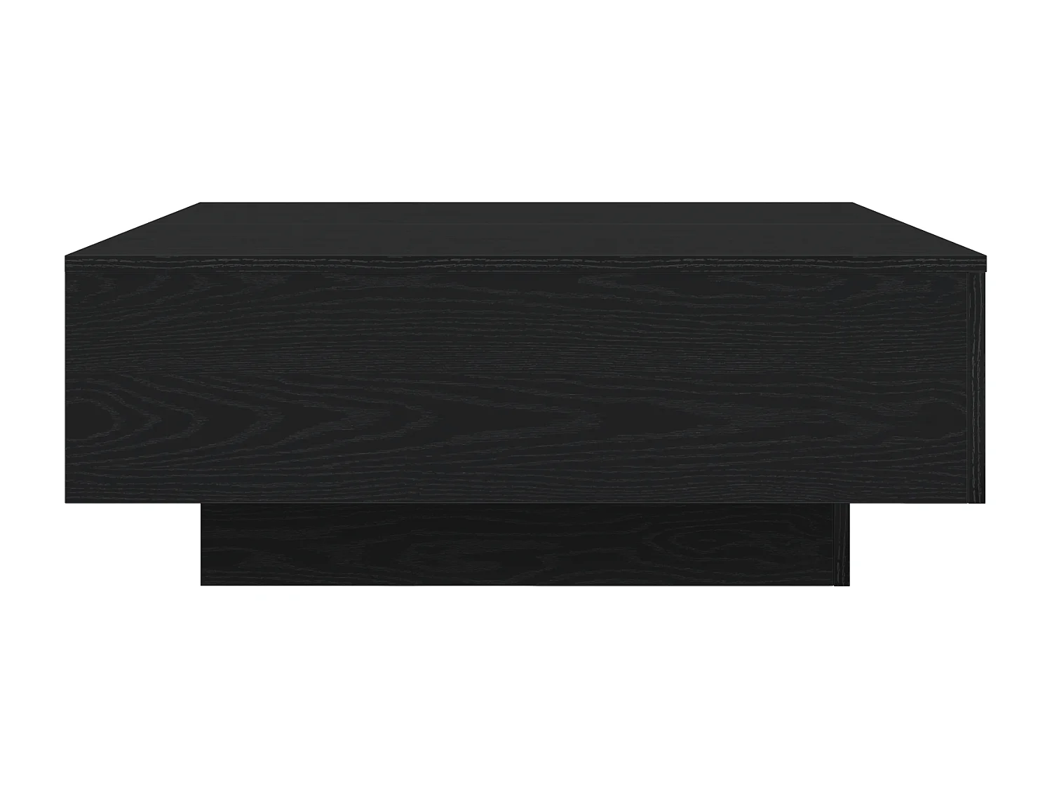 Table basse avec lumières LED Chêne noir 80x80x31 cm