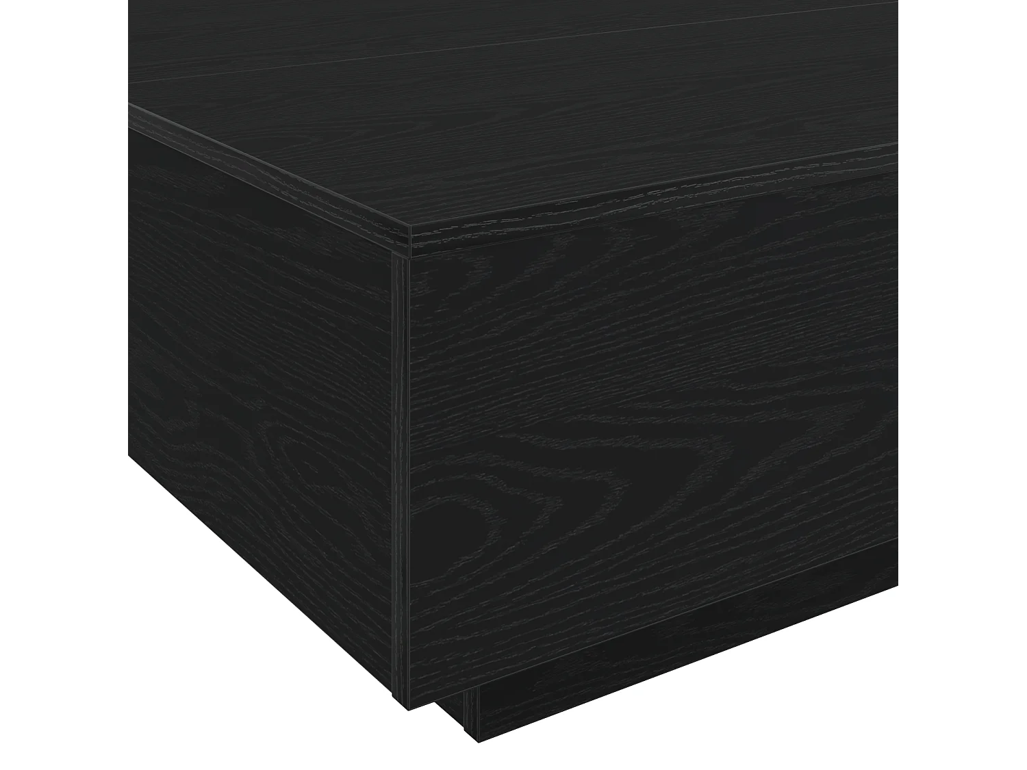 Table basse avec lumières LED Chêne noir 80x80x31 cm